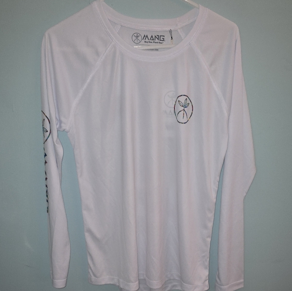 White Long Sleeve Men's Tee